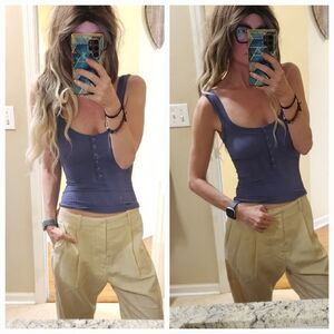 NWOT Free People Clean Slate Henley SAMPLE COLOR RARE